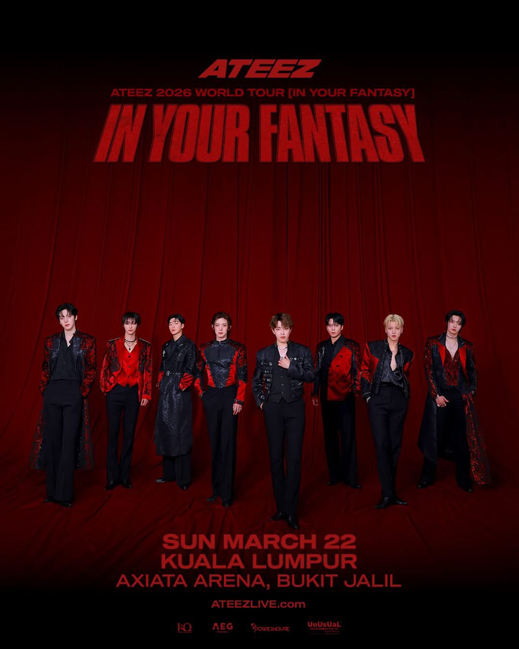 Ateez 2026 World Tour [{I}n Your Fantasy] In Kuala Lumpur