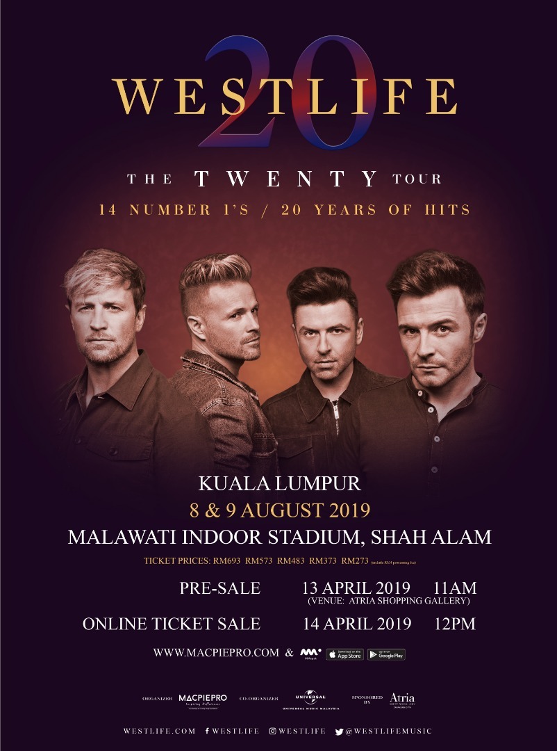 WESTLIFE: THE TWENTY WORLD TOUR CONCERT 2019