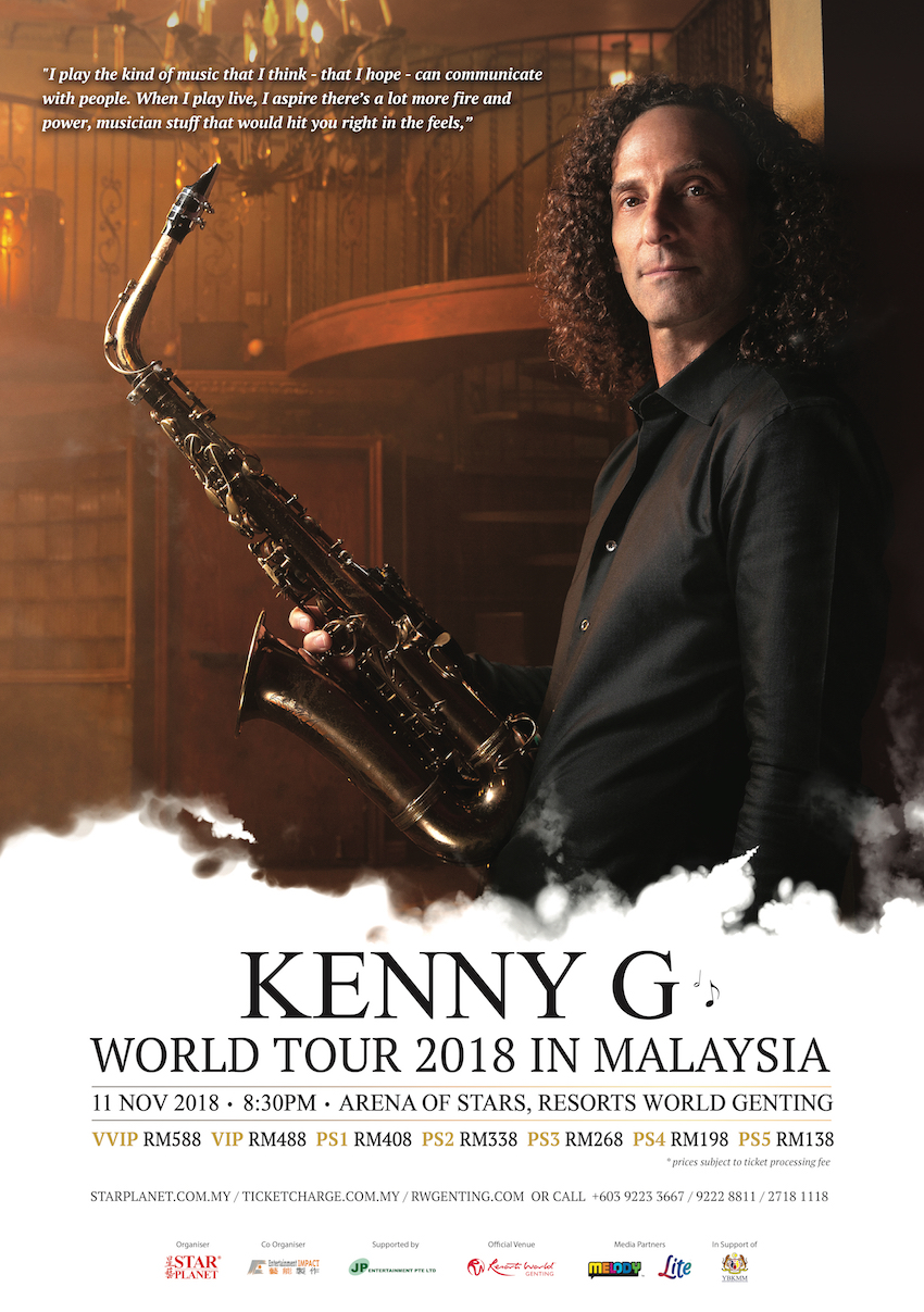 KENNY G WORLD TOUR IN MALAYSIA 2018